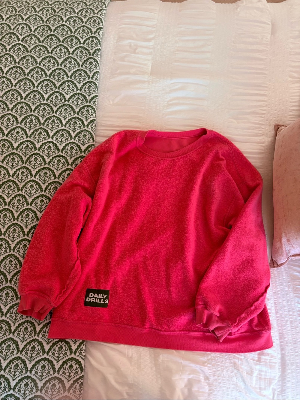 Daily Drills Hot Pink Crewneck Sweatshirt - Picture 3 of 3